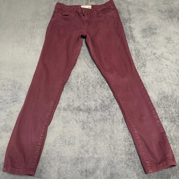 Garage Wine-Colored Skinny Jeans - Picture 1 of 11